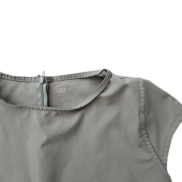 Albion (Womens Size XS) Jumpsuit Gray Cap Sleeve Trim Jogger Leg Ankle Zipper - Picture 4 of 8